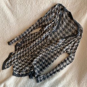 Houndstooth Draping Cardigan (M)